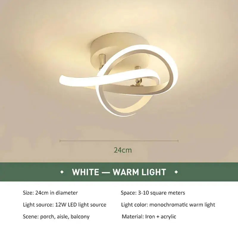 Modern LED Ceiling Light - Minimalist Strip Light Fixture for Living Room, Balcony, Entrance, Staircase - Awesome Marketplace