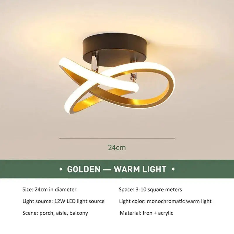 Modern LED Ceiling Light - Minimalist Strip Light Fixture for Living Room, Balcony, Entrance, Staircase - Awesome Marketplace