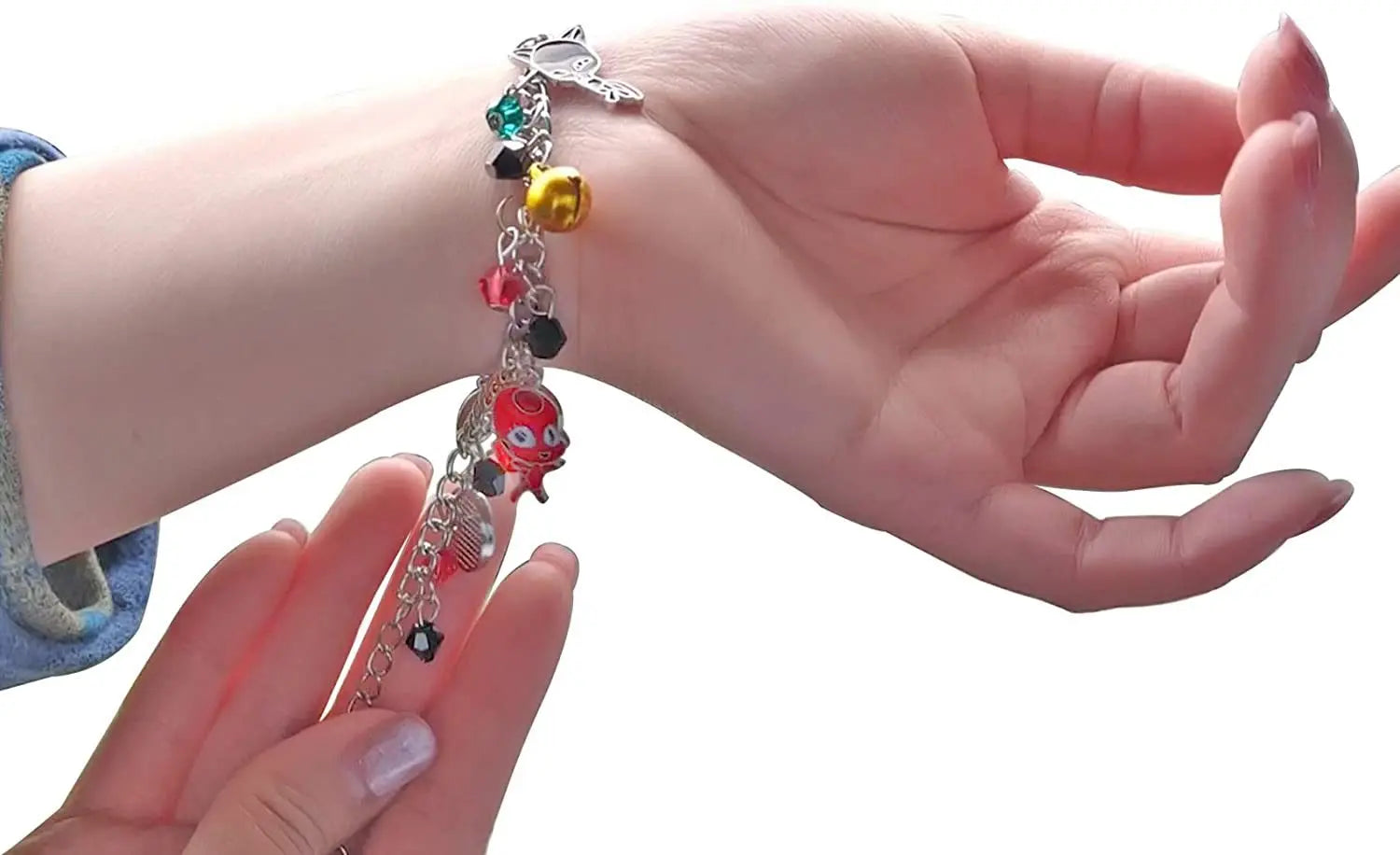 Ladybug Superhero And Cat Bracelet Charm With Crystal Bead Bangle For kids cosplay Adjustable Jewelry Doba