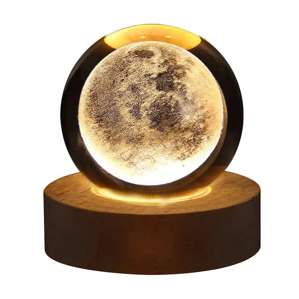 Luminous Crystal Ball Lamp Starry Night Light with Moon & Planet Projection - Awesome Marketplace