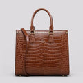 Luxury Crocodile Leather Women's Shoulder Bag - Designer Tote Spacious & Chic Handle Awesome Markeplace