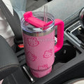 MINISO Hello Kitty Sanrio Thermal Car Cup Straw Stainless Steel Vacuum Insulated Tumbler 40oz Vacuum Insulated Drinking Mug Gift Awesome Marketplace