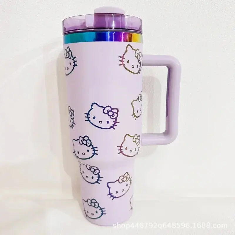 Hello Kitty Thermal Cup - MINISO Sanrio 40oz Vacuum Insulated Tumbler with Straw - Awesome Marketplace