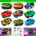 Magical Track Racing Cars With LED Lights DIY Plastic Racing Track Glowing In The Dark Creative Gifts Toys For Children Awesome Markeplace