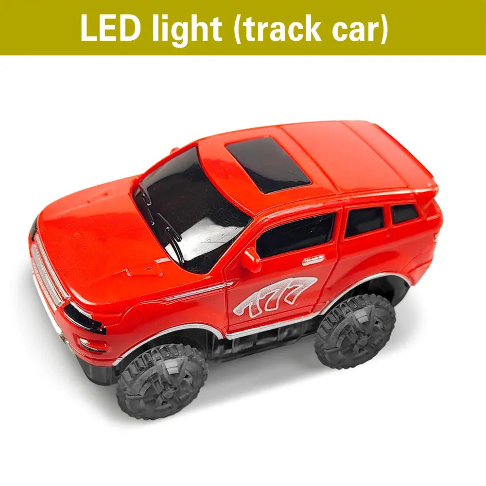 Magical Track Racing Cars With LED Lights DIY Plastic Racing Track Glowing In The Dark Creative Gifts Toys For Children - Awesome Markeplace