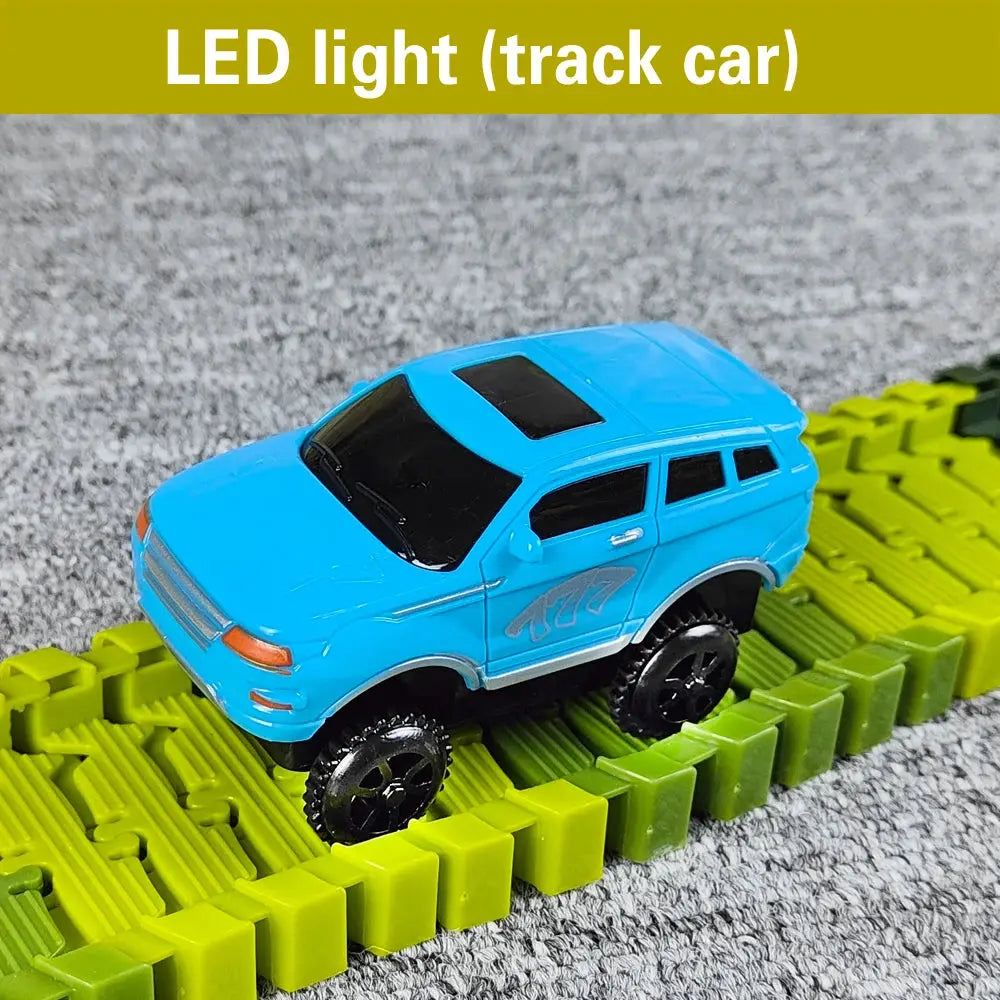 Magical Track Racing Cars With LED Lights DIY Plastic Racing Track Glowing In The Dark Creative Gifts Toys For Children - Awesome Markeplace