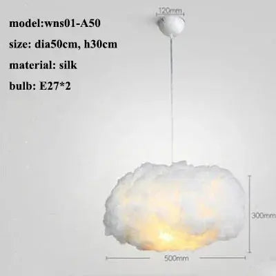 Cloud-Shaped LED Pendant Light - Modern Bedroom Lampara & Restaurant Hanging Lamp - Awesome Marketplace