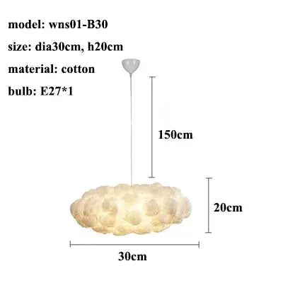 Cloud-Shaped LED Pendant Light - Modern Bedroom Lampara & Restaurant Hanging Lamp - Awesome Marketplace