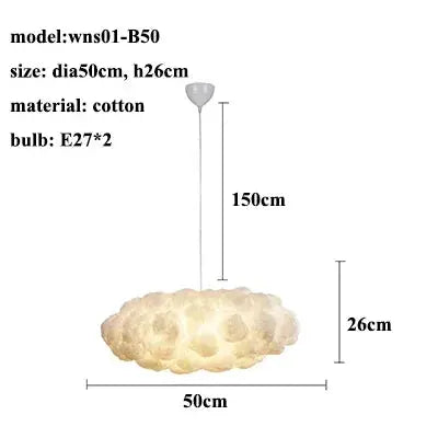 Cloud-Shaped LED Pendant Light - Modern Bedroom Lampara & Restaurant Hanging Lamp - Awesome Marketplace