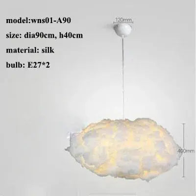 Cloud-Shaped LED Pendant Light - Modern Bedroom Lampara & Restaurant Hanging Lamp - Awesome Marketplace