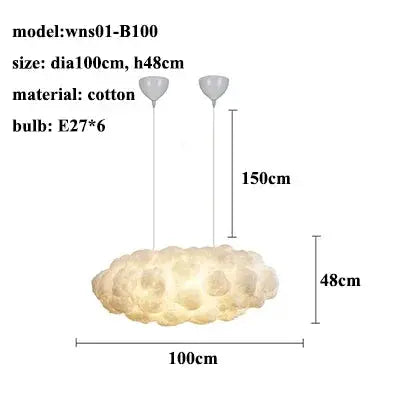 Cloud-Shaped LED Pendant Light - Modern Bedroom Lampara & Restaurant Hanging Lamp - Awesome Marketplace