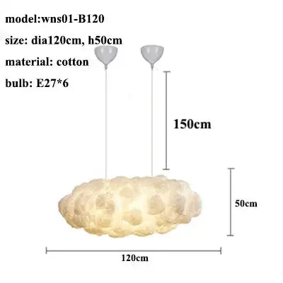 Cloud-Shaped LED Pendant Light - Modern Bedroom Lampara & Restaurant Hanging Lamp - Awesome Marketplace