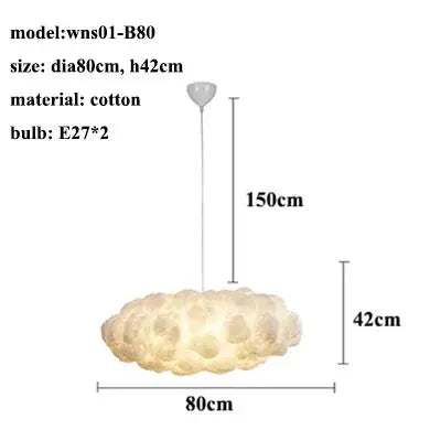 Cloud-Shaped LED Pendant Light - Modern Bedroom Lampara & Restaurant Hanging Lamp - Awesome Marketplace