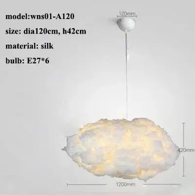 Cloud-Shaped LED Pendant Light - Modern Bedroom Lampara & Restaurant Hanging Lamp - Awesome Marketplace