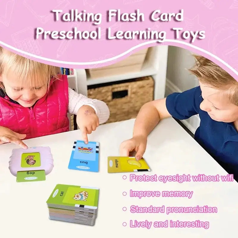 Montessori Education Flash Cards Machine Early Educational Learning English Electronic Audio Book Toy for Children Birthday Gift Awesome Markeplace