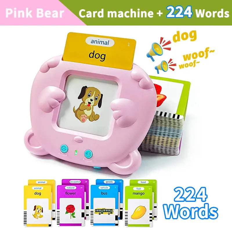 Montessori Flash Cards Machine - Electronic Audio Book for Early Learning English - Awesome Marketplace