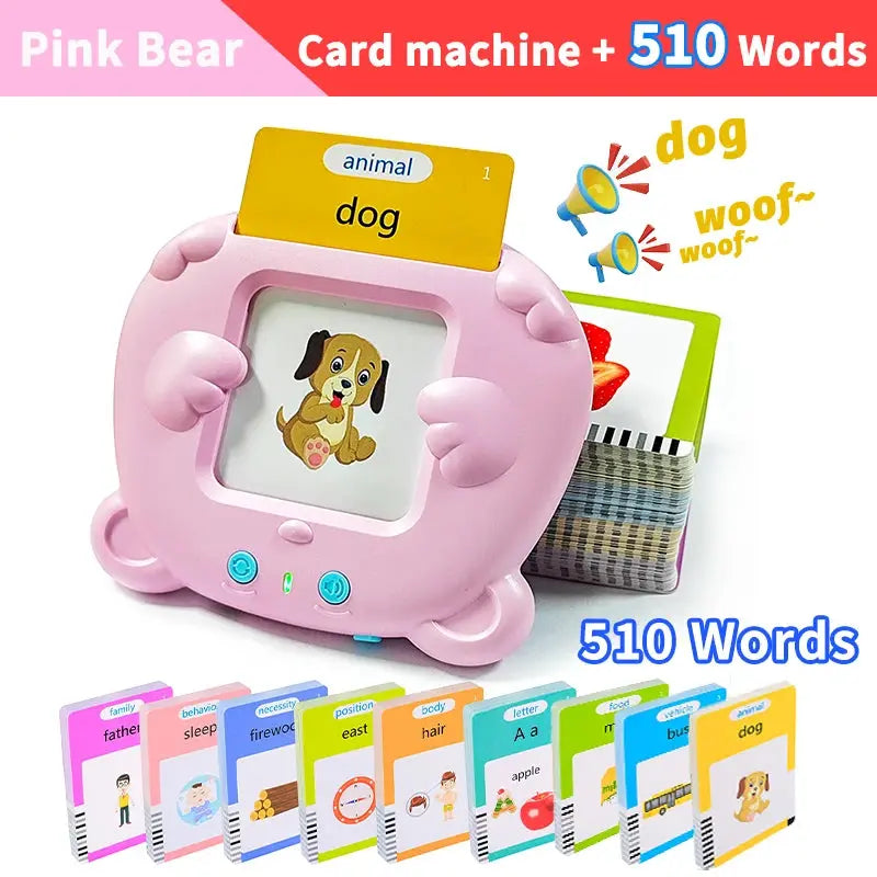 Montessori Flash Cards Machine - Electronic Audio Book for Early Learning English - Awesome Marketplace