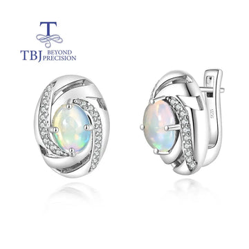 Natural Opal October Birthstone Elegant Earrings for Women & Girls 925 Sterling Silver Fine Jewelry Birthday Party Gift - Awesome Marketplace