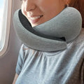 Neck Pillow for Traveling, Upgraded Travel Neck Pillow for Airplane 100% Pure Memory Foam Travel Pillow for Flight Headrest Sleep, Portable Plane Accessories - Awesome Markeplace