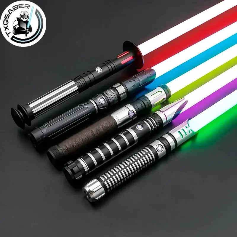 TXQSABER Heavy Dueling RGB / Neo Pixel Smooth Lightsaber Colors Changing Metal Hilt Lock up Blaster Laser Jedi Sword Awesome Markeplace