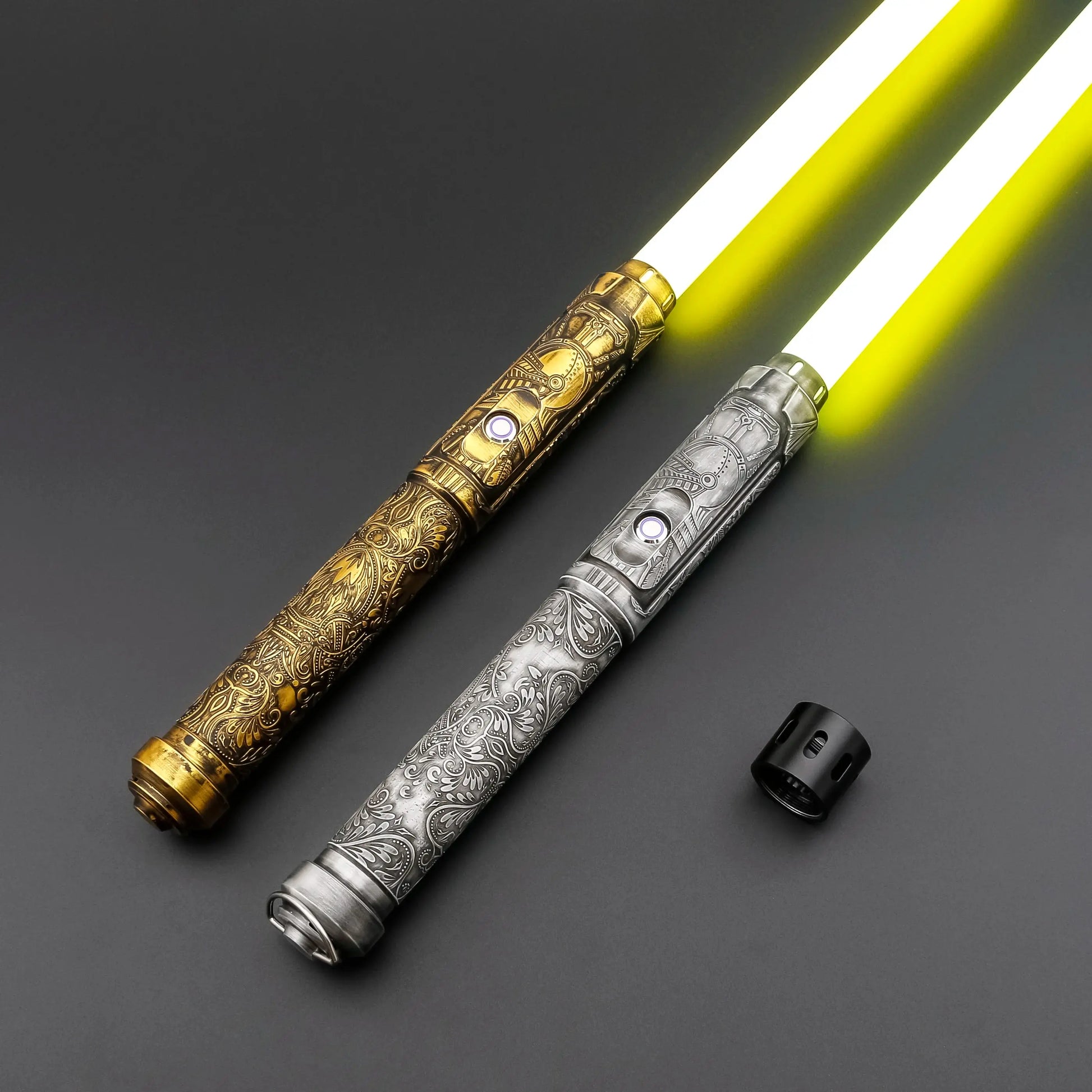 TXQSABER Heavy Dueling RGB / Neo Pixel Smooth Lightsaber Colors Changing Metal Hilt Lock up Blaster Laser Jedi Sword Awesome Markeplace