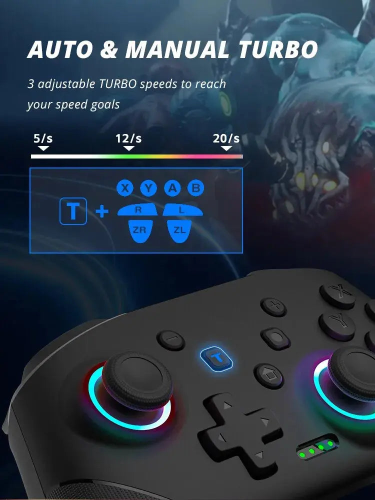 "Nintendo Switch OLED Pro Controller - Wireless with Turbo & 600mAh Battery - Awesome Marketplace