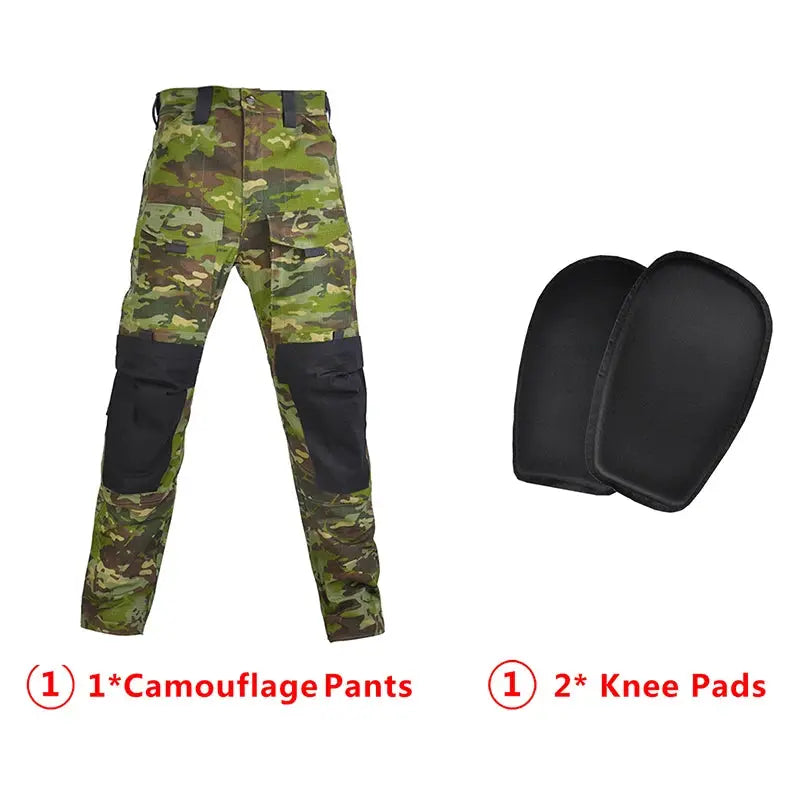 Outdoor Suits Airsoft Paintball Military Clothing Combat Uniform With Pads Camping T Shirt MenTactical Army Outfit Cargo Pants Awesome Markeplace