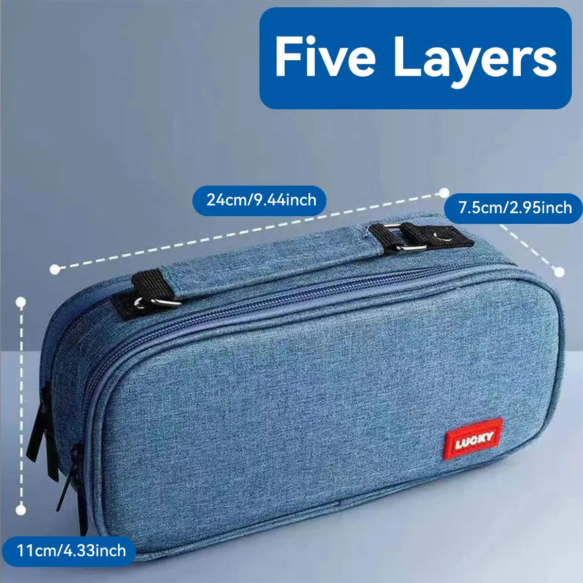 4 Layer Pen Storage Bag - Large Capacity Pencil Case for Study Supplies & Student Stationery - Awesome Marketplace