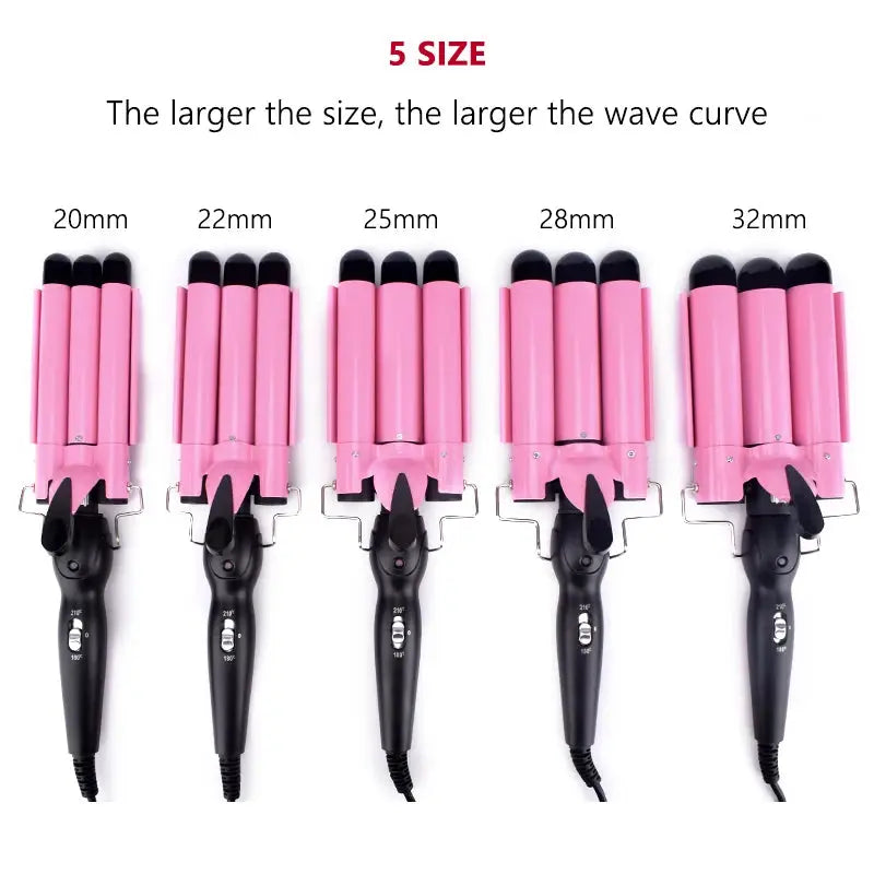 Professional Hair Curling Iron Ceramic Triple Barrel Hair Curler Irons Hair Wave Waver Styling Tools Hair Styler Wand Awesome Markeplace