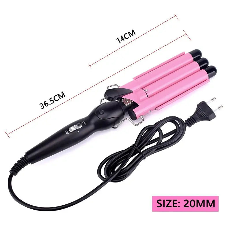 Professional Hair Curling Iron Ceramic Triple Barrel Hair Curler Irons Hair Wave Waver Styling Tools Hair Styler Wand Awesome Markeplace