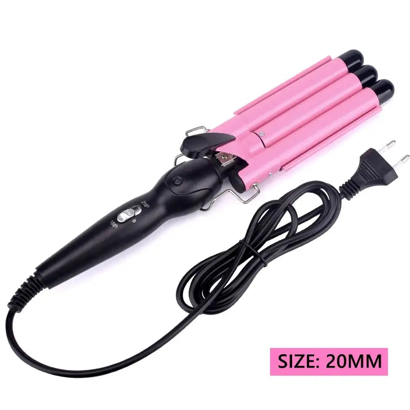 Professional Triple Barrel Hair Curler Ceramic Wave Styler Iron Tool - Awesome Marketplace