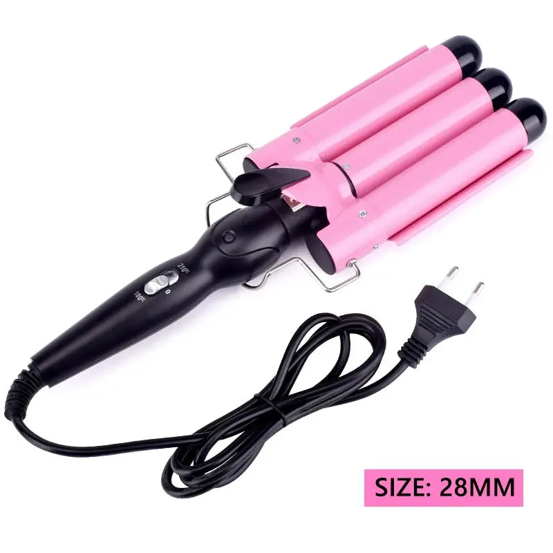 Professional Triple Barrel Hair Curler Ceramic Wave Styler Iron Tool - Awesome Marketplace