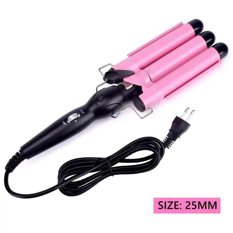 Professional Triple Barrel Hair Curler Ceramic Wave Styler Iron Tool - Awesome Marketplace