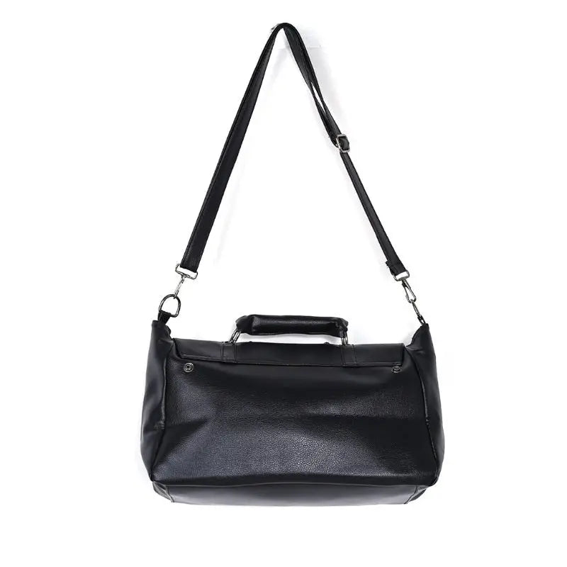 Punk Skull Tote: Annmouler 2 Luxury Black Leather Handbag - Spacious & Stylish Crossbody" Awesome Markeplace