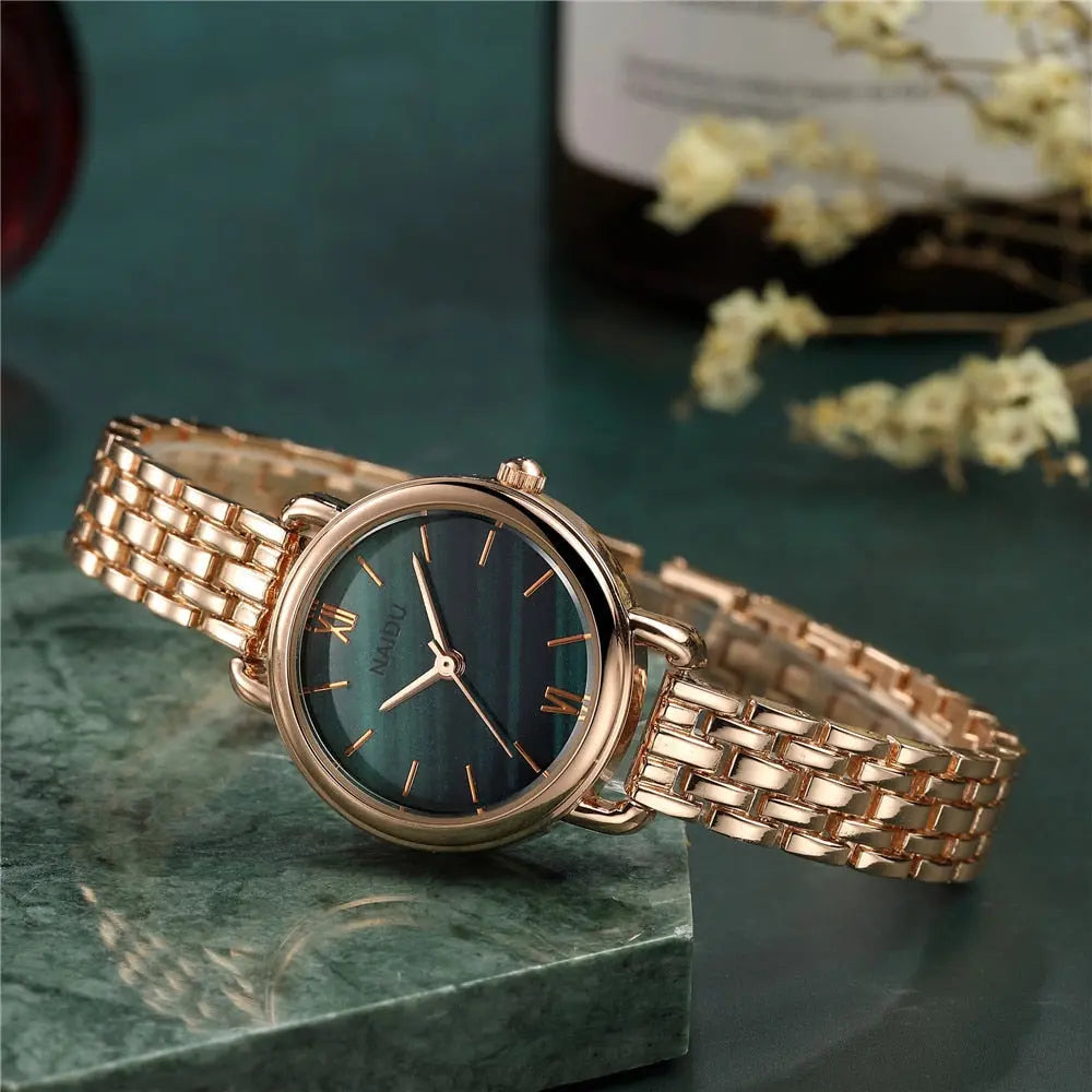 Rose Gold Luxury Stainless Steel Women's Bracelet Watch - Awesome Markeplace