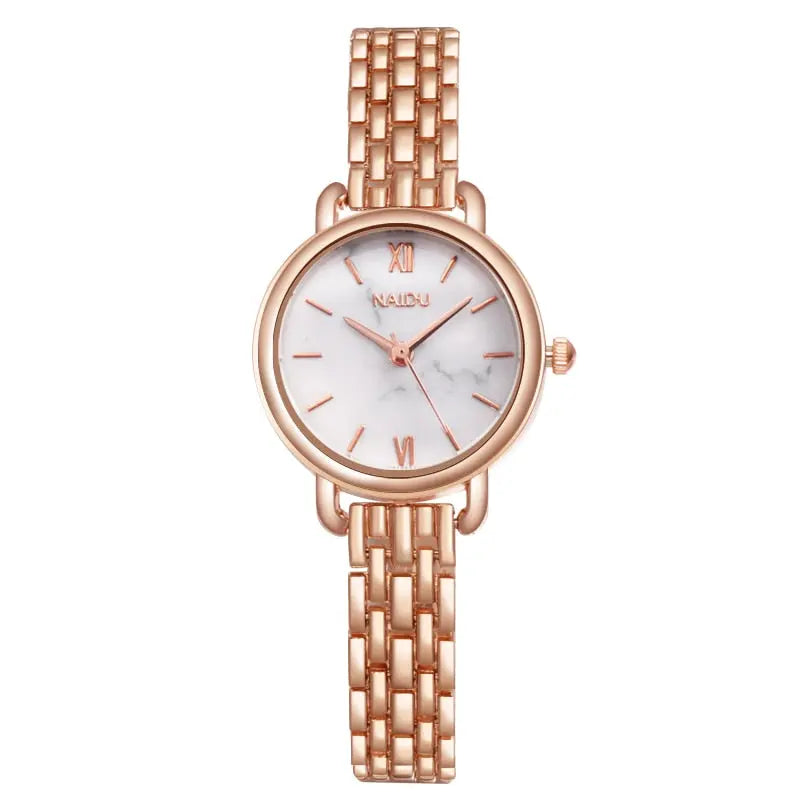 Rose Gold Luxury Stainless Steel Women's Bracelet Watch - Awesome Markeplace