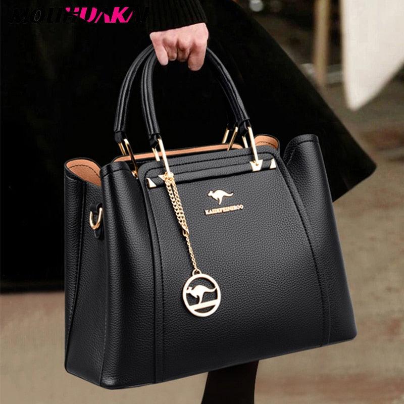 Women Soft Leather Handbags Luxury Designer 3 Layers Shoulder Crossbody Bags Awesome Markeplace