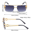 Outdoor Cycling Sunglasses Women UV400 Retro Rimless Awesome Markeplace