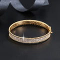 Simple Bangle Bracelet With Full Of Sparkly Zircon Bracelet All-match Jewelry For Women & Girls Clothing Accessories for Raksha bandhan gift Doba