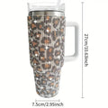 Stainless Steel Insulated Tumbler - 40oz Sparkling Studded Water Bottle with Portable Handle - Awesome Marketplace