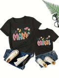 Summer Family Matching Outfits Mama and Mama's Mini Tshirt Mother Daughter Mum T-Shirt Tops Toddler Baby Kids Girls Clothes Awesome Markeplace