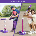 T Ball Sets for Kids 3-5 5-8, Tee Ball Set with Automatic Pitching Machine Adjustable Batting Bat Outdoor Sport for Kids Toys Awesome Marketplace