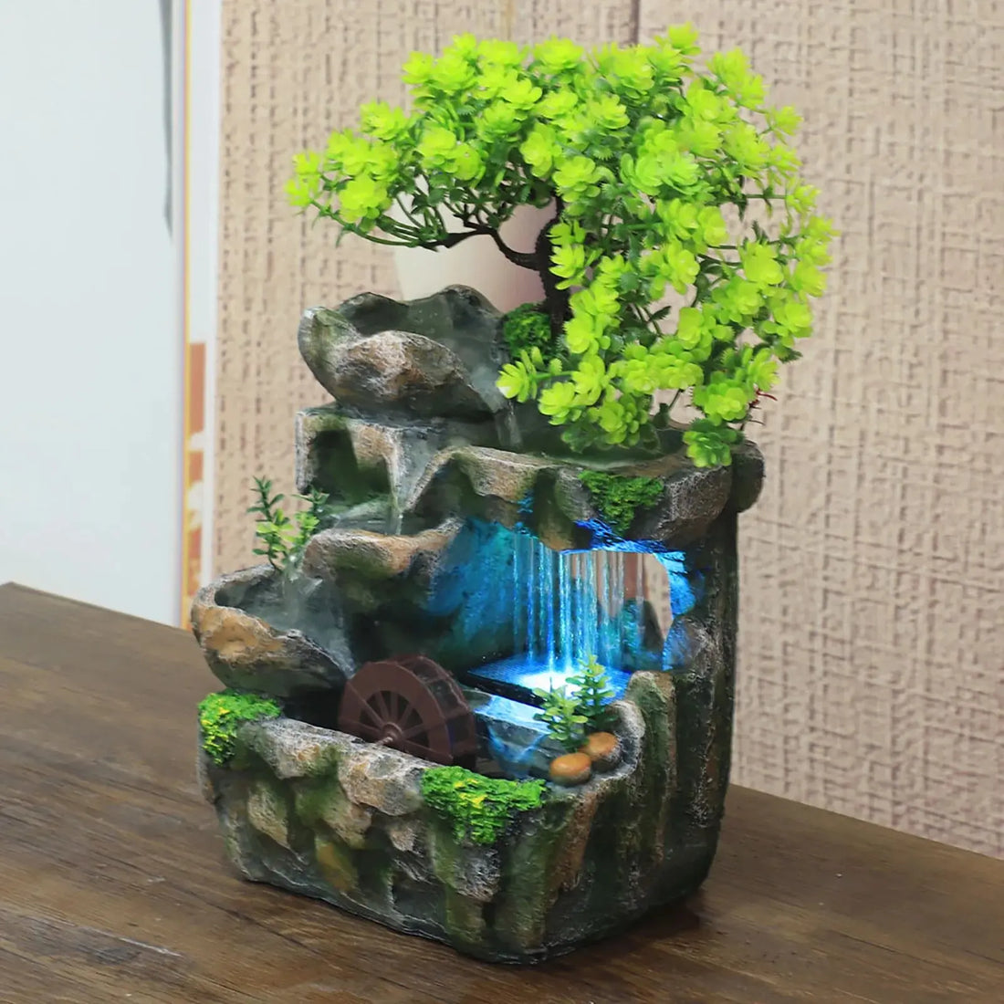 Tabletop Fountain with Waterfall Fountain Decoration Handicraft Furnishings - Awesome Marketplace