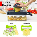 Vegetable Chopper - Spiralizer Vegetable Slicer - Onion Chopper with Container - Pro Food Chopper - Slicer Dicer Cutter - (4 in 1) - Awesome Markeplace