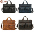 Vintage Men's Genuine Leather Briefcase Leather Laptop Bag  Business Travel Bag Awesome Markeplace