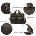 Vintage Men's Genuine Leather Briefcase Leather Laptop Bag  Business Travel Bag Awesome Markeplace