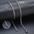 Vnox Unisex Punk Cuban Chain Necklace Stainless Steel Curb Link Choker - Awesome Marketplace