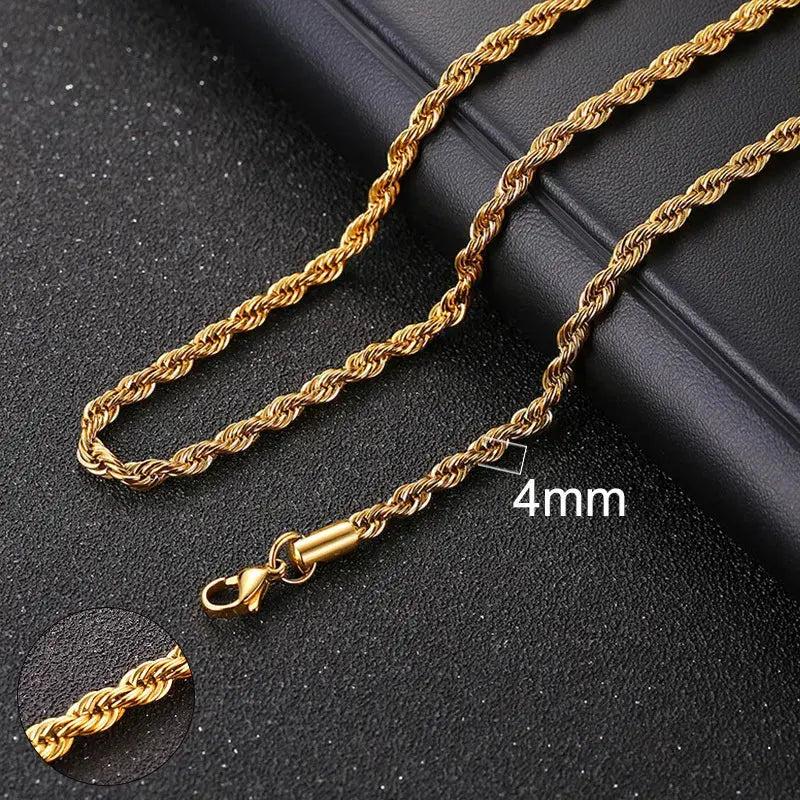 Vnox Unisex Punk Cuban Chain Necklace Stainless Steel Curb Link Choker - Awesome Marketplace