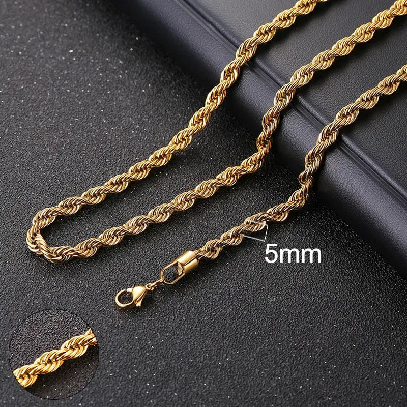 Vnox Unisex Punk Cuban Chain Necklace Stainless Steel Curb Link Choker - Awesome Marketplace