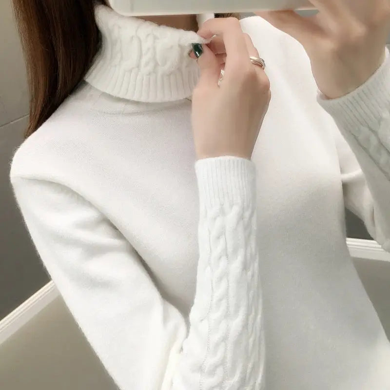 Women's Sweater Turtleneck Pullovers Autumn Winter Long Sleeves sweater Awesome Markeplace